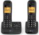 BT XD56 Cordless Phone with Answering Machine - Twin Handsets, Black