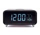 GROOV-E Athena Alarm Clock with Wireless Charger - Black & Silver, Black,Silver/Grey