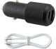 VELD VC48DG-C60 Universal USB Car Charger - 1 m