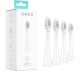 ORDOLIFE Sonic Replacement Toothbrush Head  Pack of 4, White